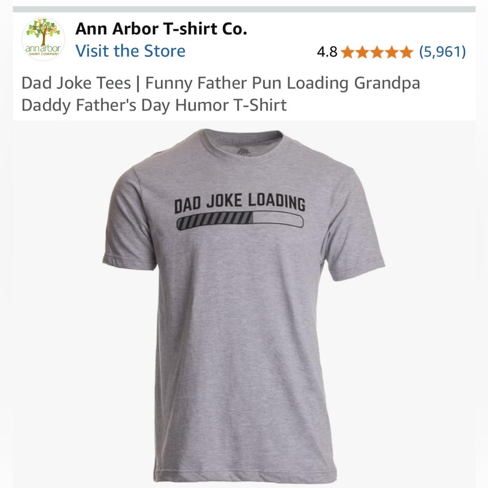 Men’s XL gray shirt - “Dad Joke Loading”